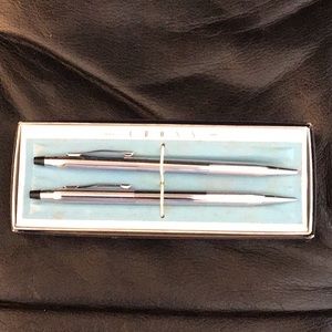 Cross Silver Pen and Pencil set No. 3501 engraved